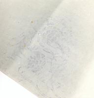 仮名加工紙 楮紙 かぐ山 古代紋刷ボカシ・砂子 半切 10枚 グレー